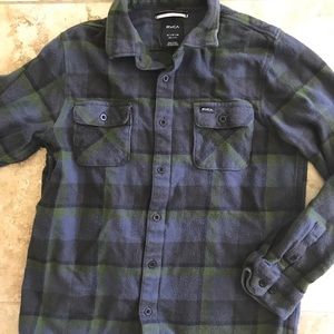 Boys RVCA FLANNEL SHIRT Size XL